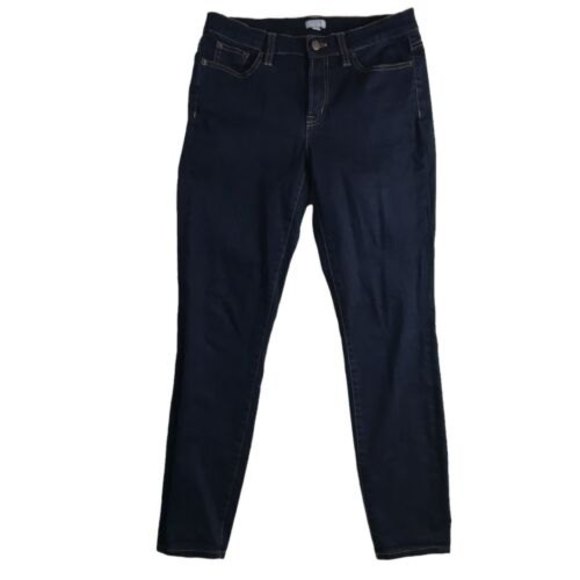 New J. Crew Womans Stretch Med Rise Skinny Jeans Sz 27 Dark 28x28 RN 77388 - Picture 2 of 12